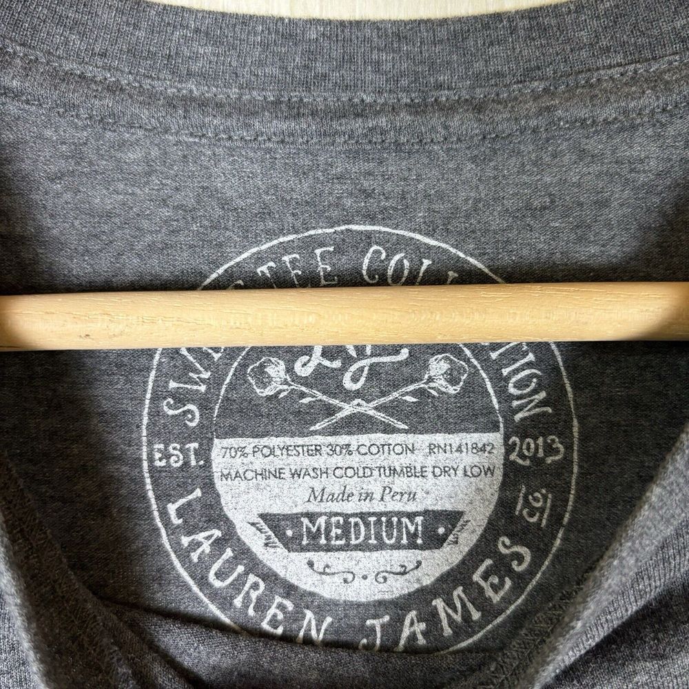 Lauren James Womens Long Sleeve T-Shirt Sz M Gray Sweet Defense Football Season - Picture 6 of 11